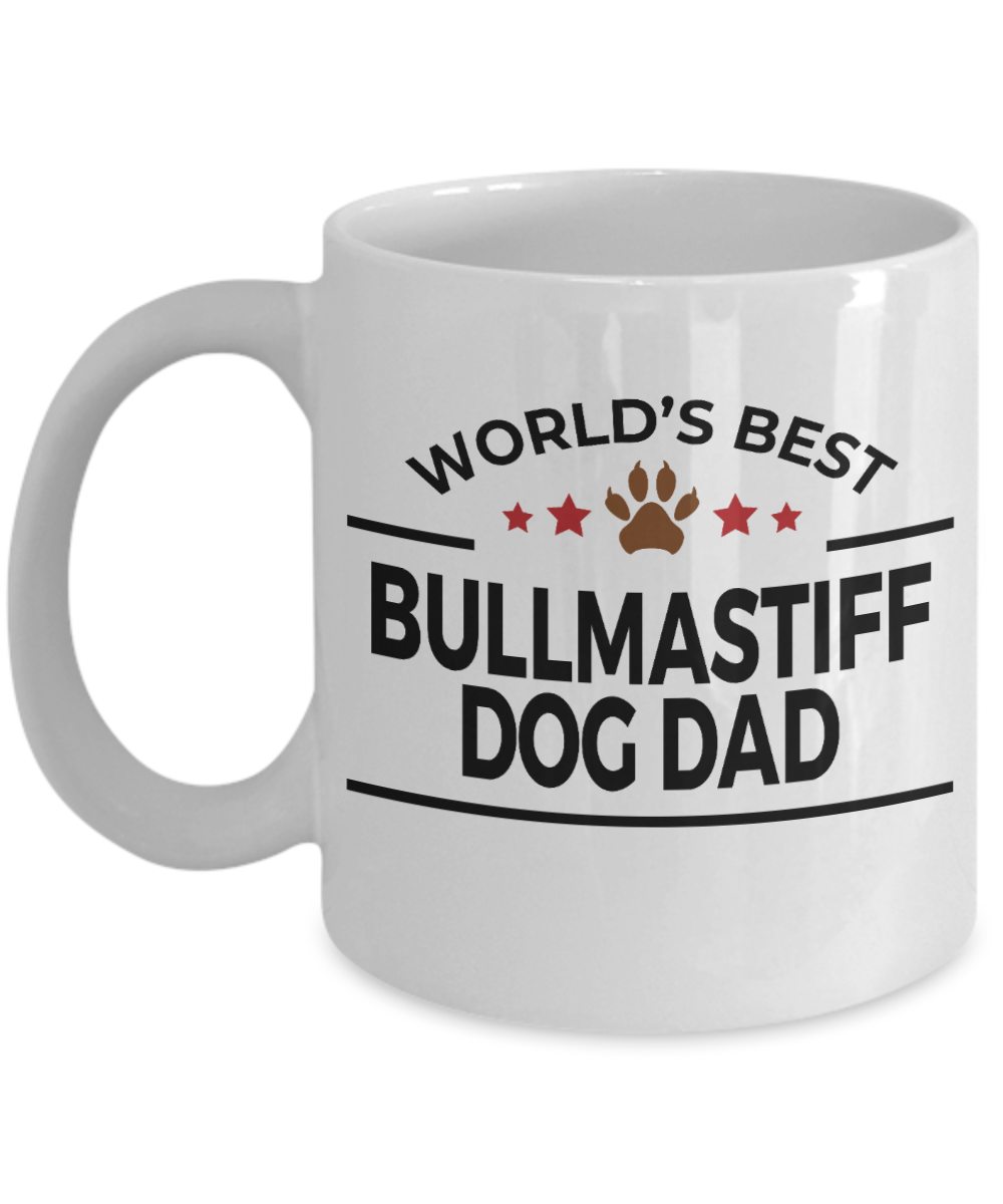 Bullmastiff Dog Lover Gift World's Best Dad Birthday Father's Day Ceramic Coffee Mug