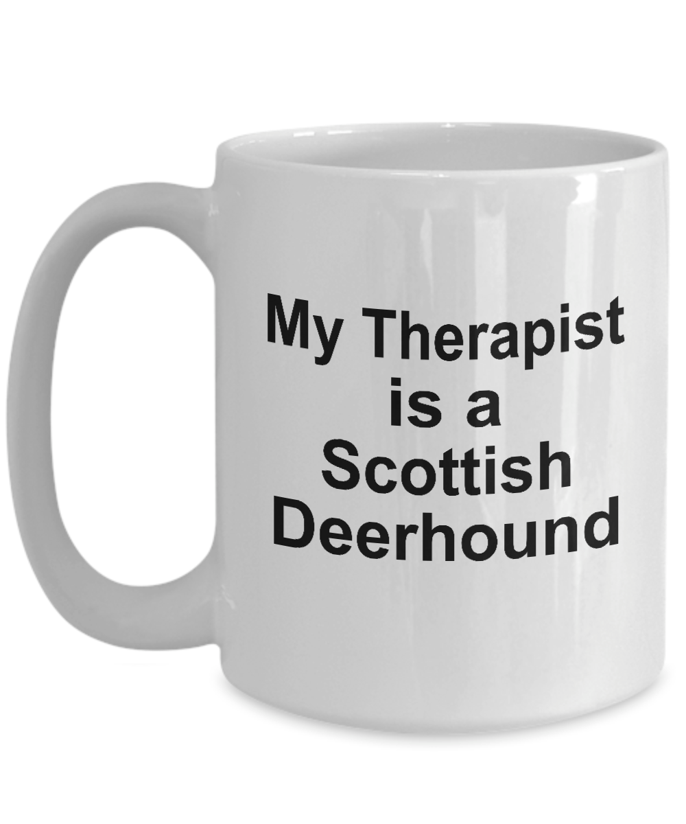 Scottish Deerhound Dog Owner Lover Funny Gift Therapist White Ceramic Coffee Mug