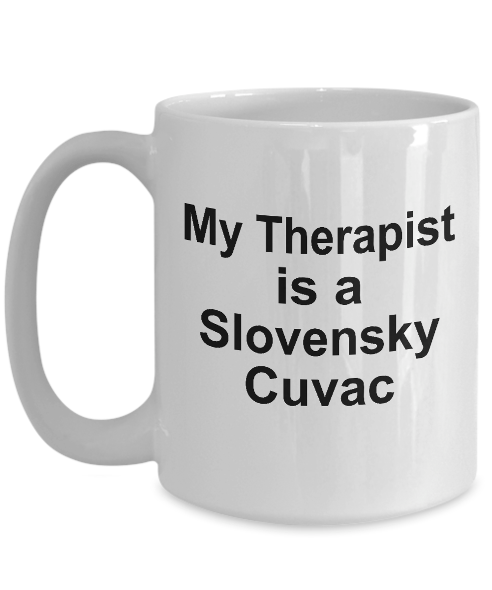 Slovensky Cuvac Dog Owner Lover Funny Gift Therapist White Ceramic Coffee Mug
