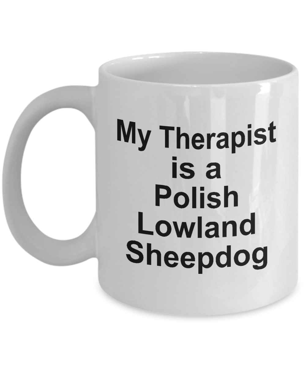 Polish Lowland Sheepdog Dog Owner Lover Funny Gift Therapist White Ceramic Coffee Mug