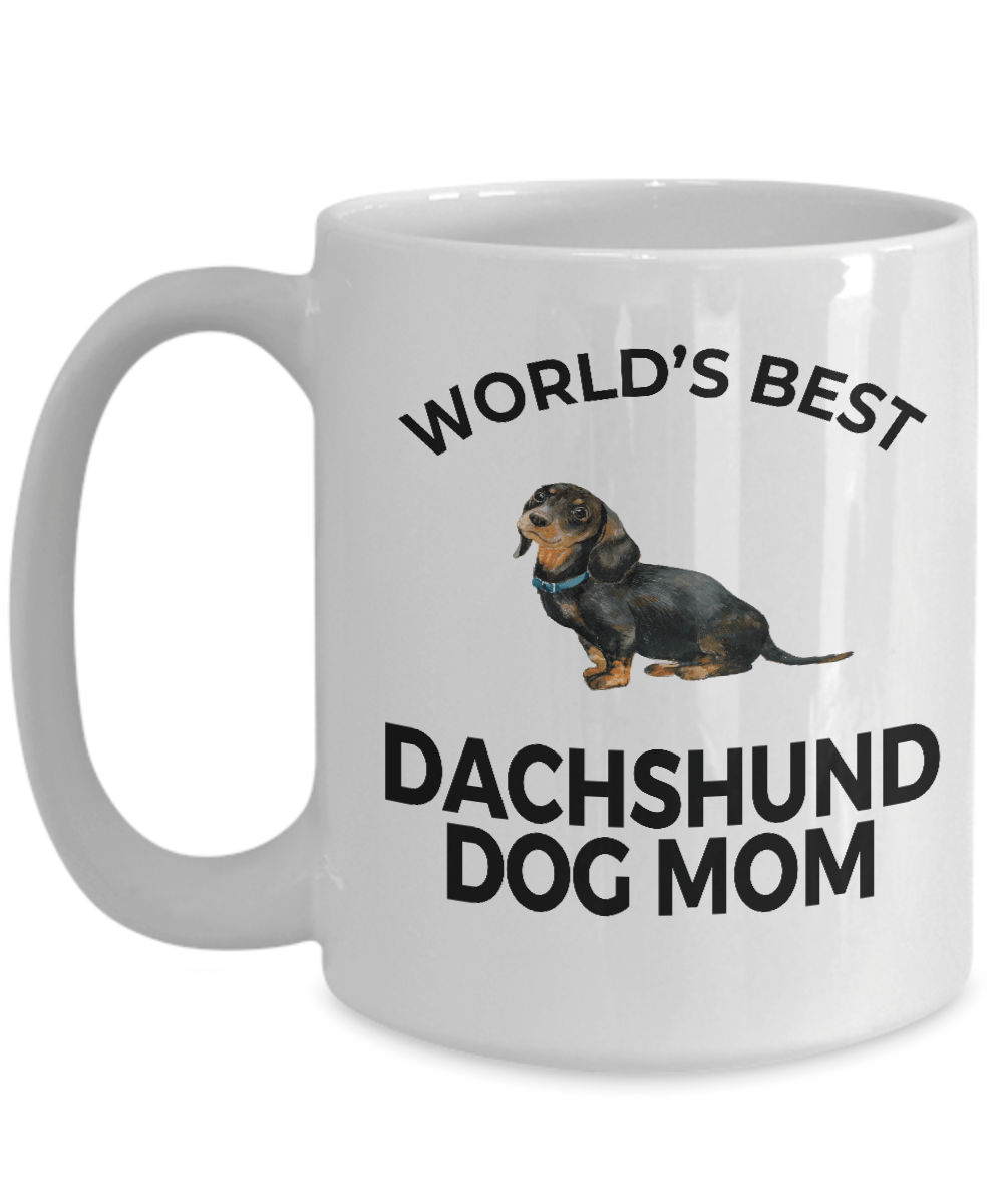 Dachshund Dog Lover Gift World's Best Mom Birthday Mother's Day Present White Ceramic Coffee Tea Mug