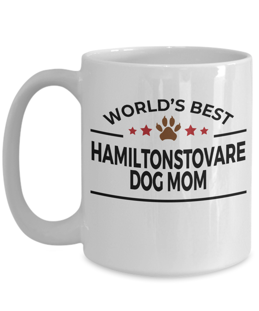 Hamiltonstovare Dog Lover Gift World's Best Mom Birthday Mother's Day White Ceramic Coffee Mug