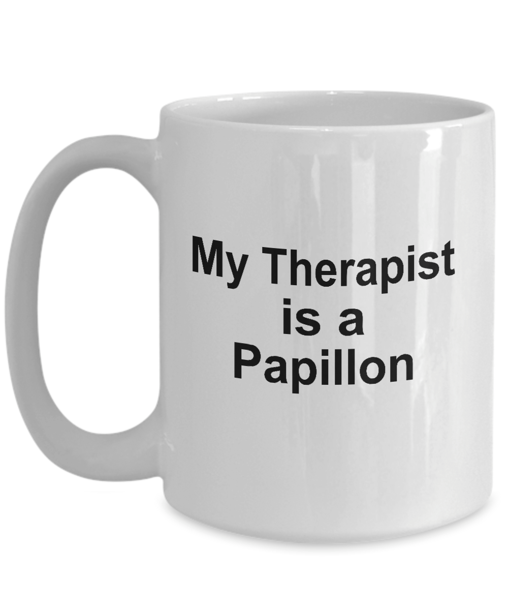 Papillon Dog Owner Lover Funny Gift Therapist White Ceramic Coffee Mug