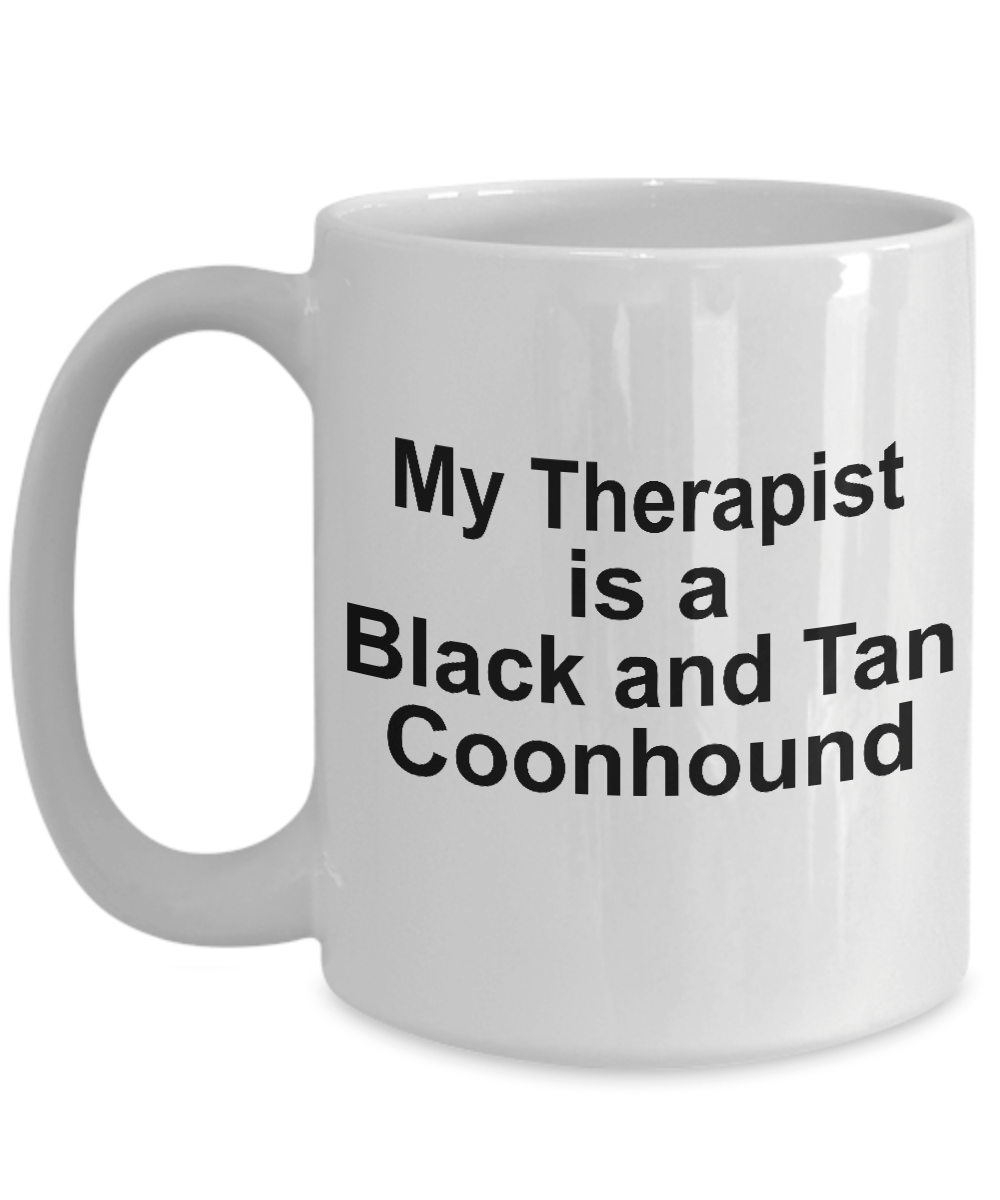 Black and Tan Coonhound Dog Therapist Coffee Mug