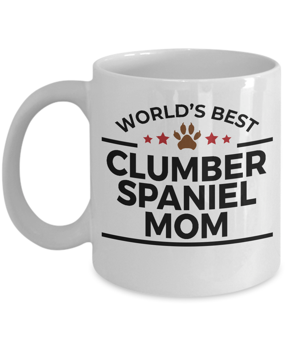 Clumber Spaniel Dog Lover Gift World's Best Mom Birthday Mother's Day White Ceramic Coffee Mug