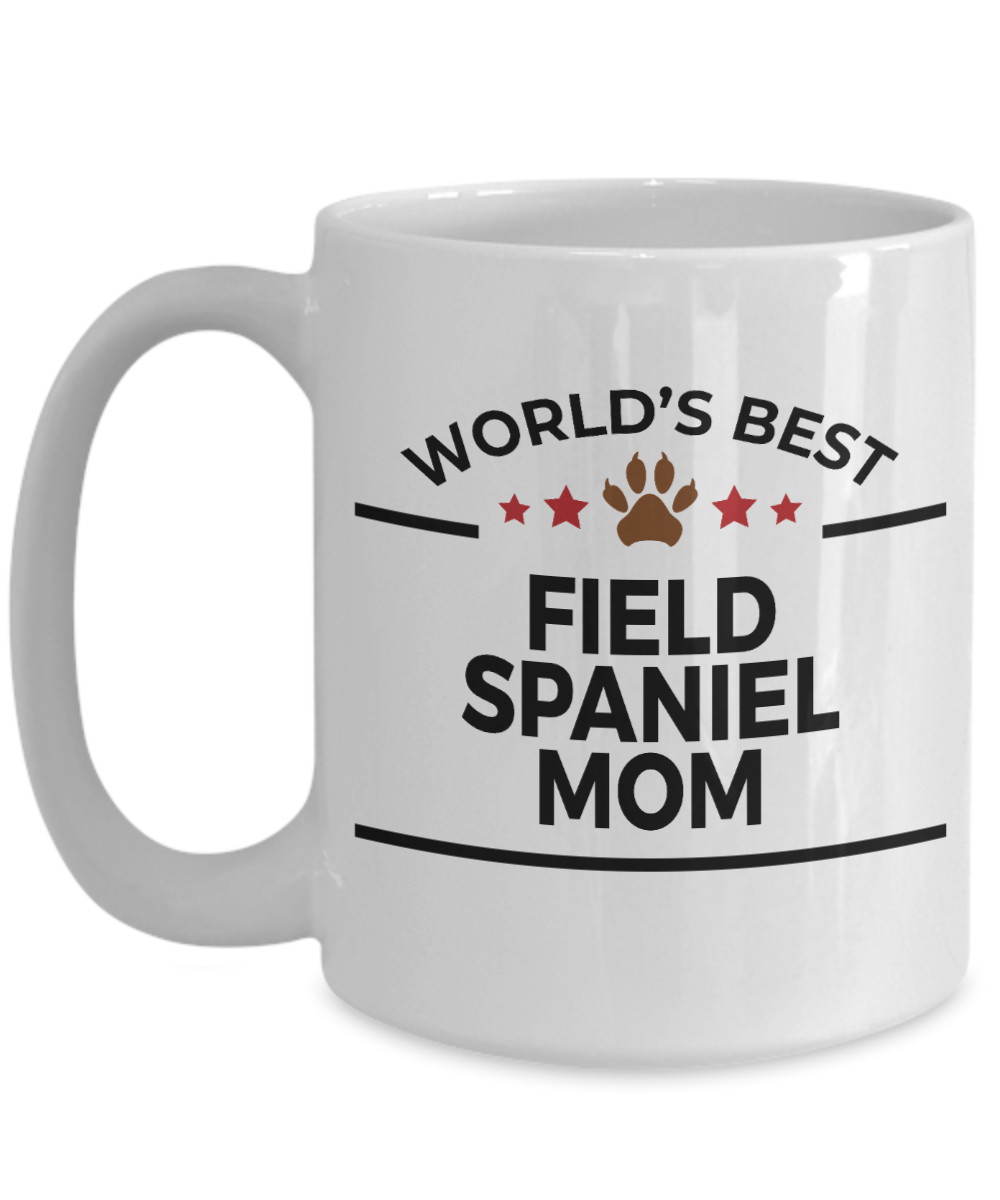 Field Spaniel Dog Lover Gift World's Best Mom Birthday Mother's Day White Ceramic Coffee Mug