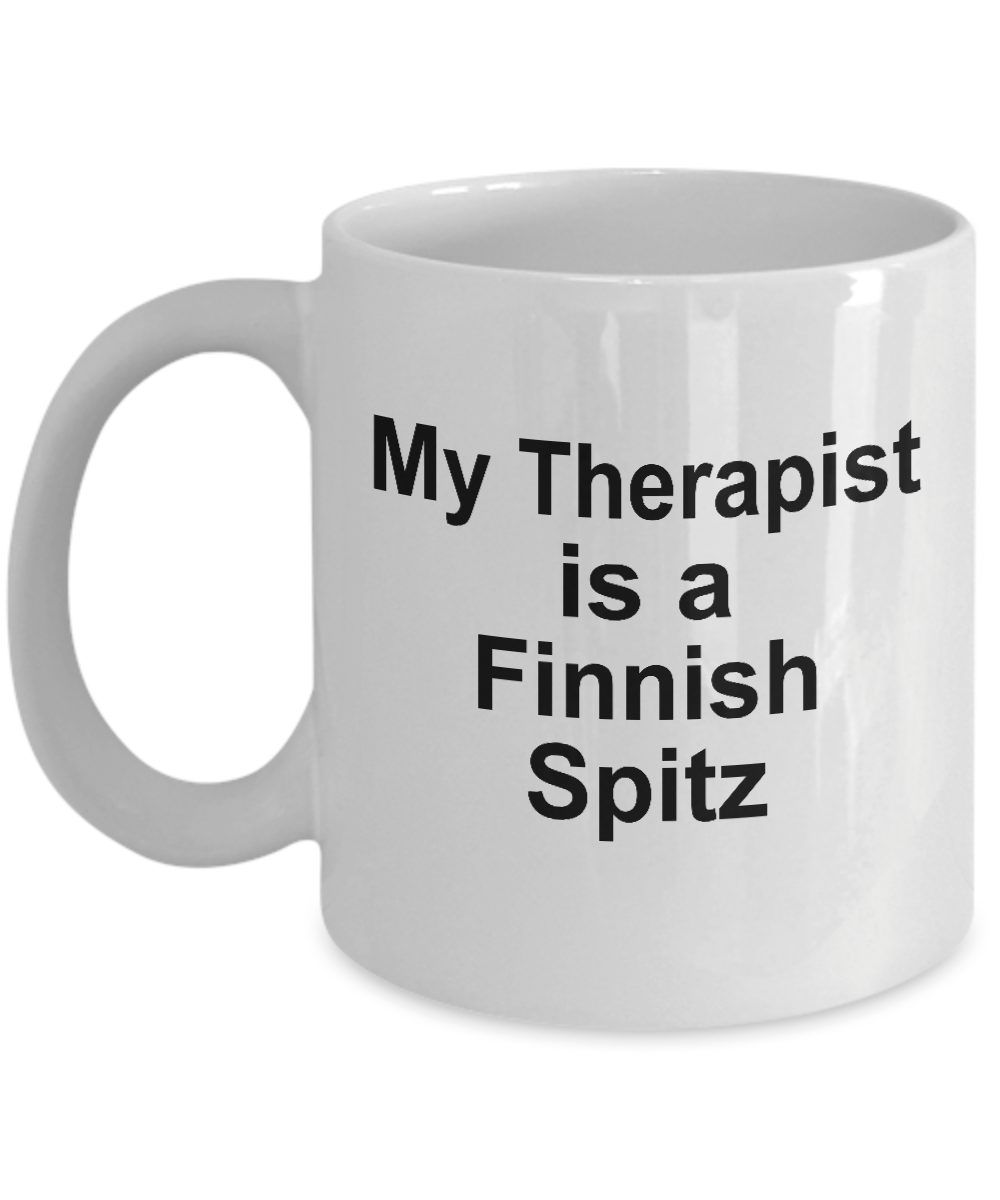 Finnish Spitz Dog Owner Lover Funny Gift Therapist White Ceramic Coffee Mug