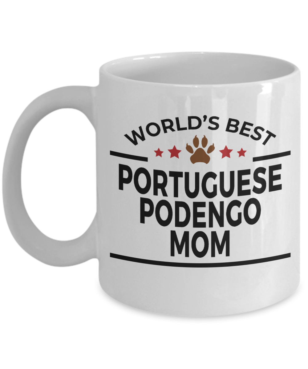 Portuguese Podengo Dog Lover Gift World's Best Mom Birthday Mother's Day White Ceramic Coffee Mug