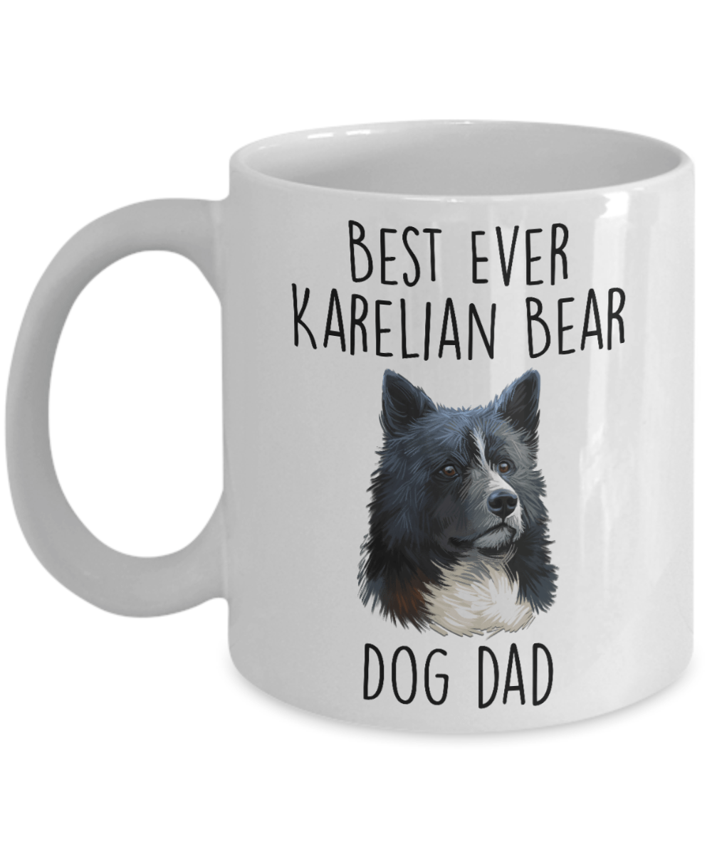 Best Ever Karelian Bear Dog Dad Ceramic Custom Coffee Mug