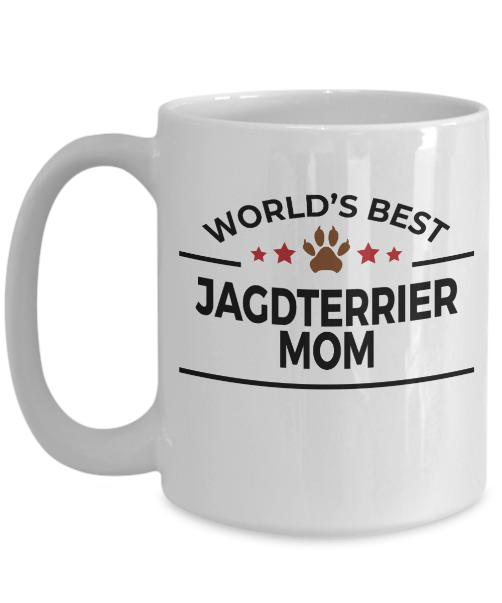 Jagdterrier Dog Lover Gift World's Best Mom Birthday Mother's Day White Ceramic Coffee Mug