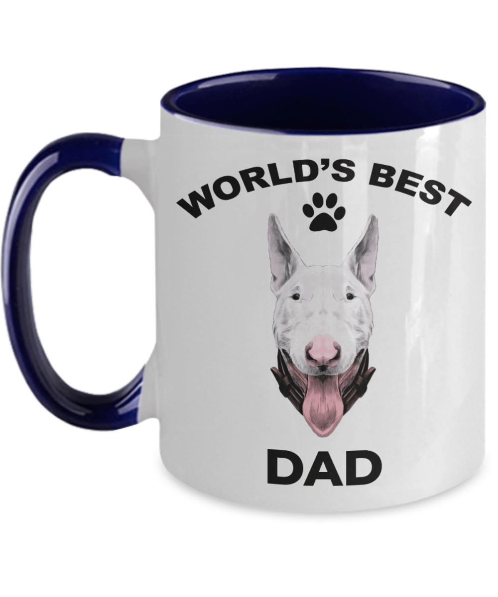 Bull Terrier Best Dad Two-tone coffee mugs