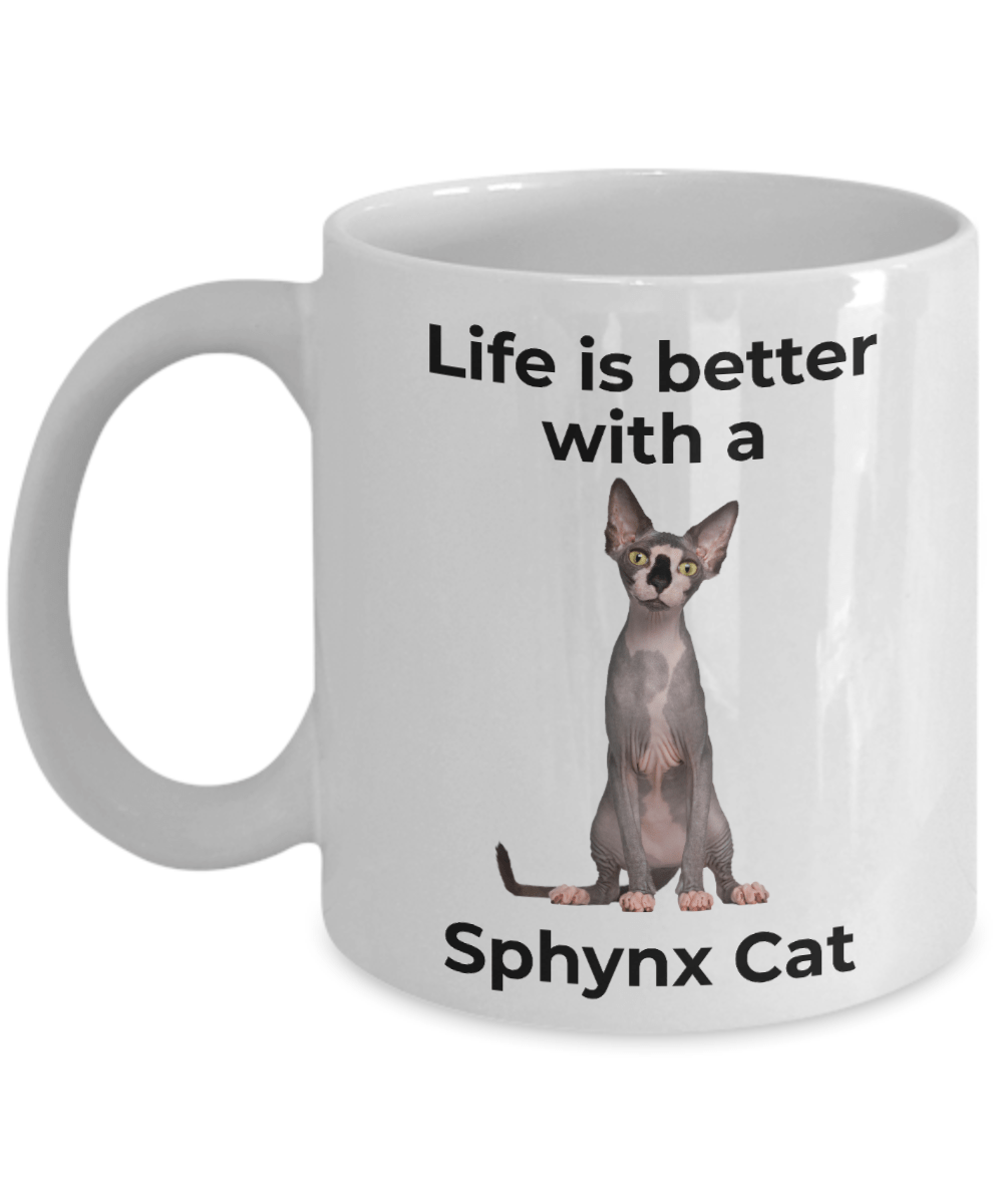 Sphynx Cat Coffee Mug - Life is Better