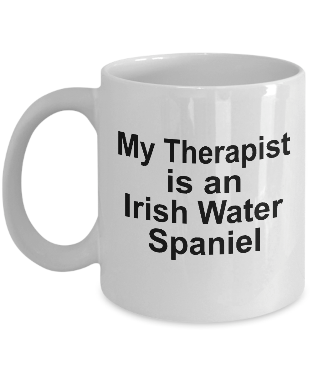 Irish Water Spaniel Dog Owner Lover Funny Gift Therapist White Ceramic Coffee Mug