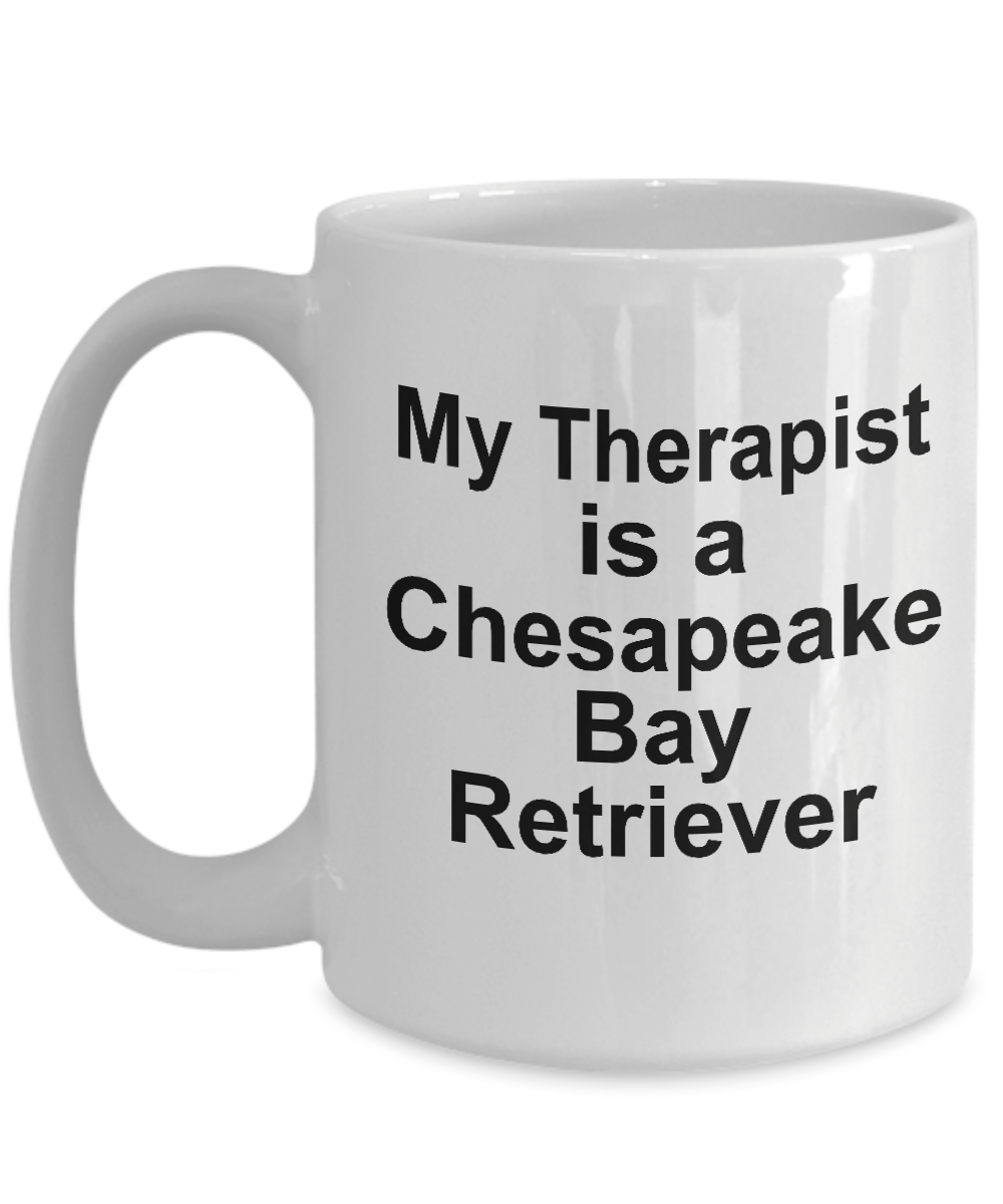 Chesapeake Bay Retriever Dog Owner Lover Funny Gift Therapist White Ceramic Coffee Mug