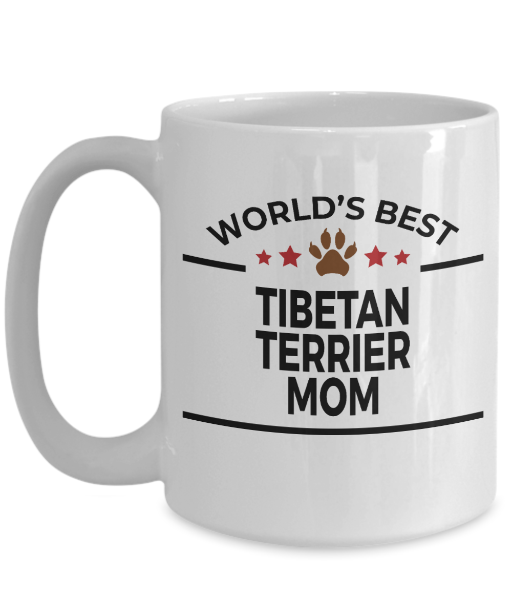 Tibetan Terrier Dog Lover Gift World's Best Mom Birthday Mother's Day White Ceramic Coffee Mug