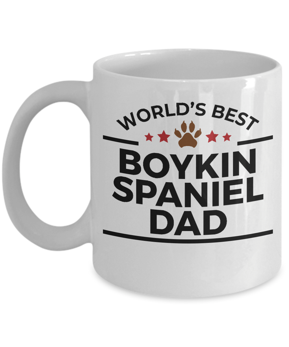 Boykin Spaniel Dog Lover Gift World's Best Dad Birthday Father's Day White Ceramic Coffee Mug