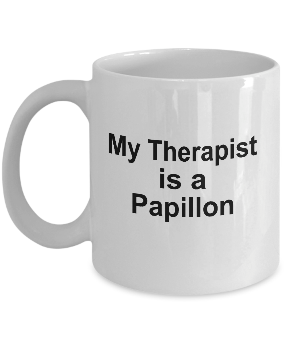 Papillon Dog Owner Lover Funny Gift Therapist White Ceramic Coffee Mug