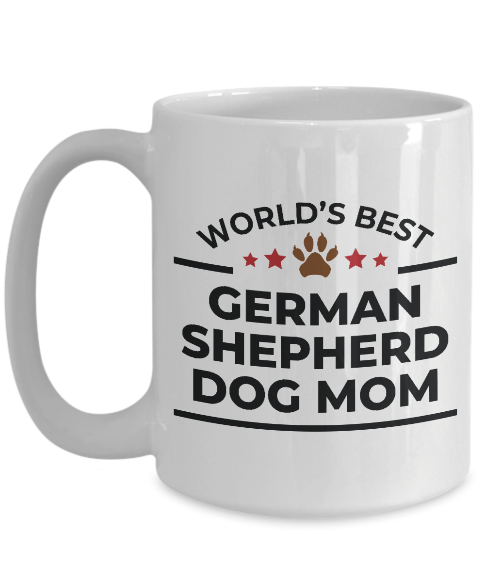 World's Best German Shepherd Dog Mom White Ceramic Mug