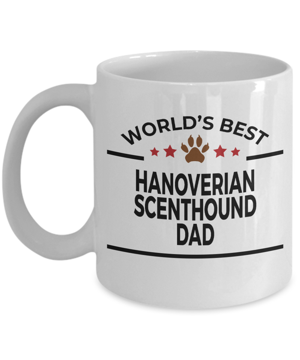 Hanoverian Scenthound Dog Lover Gift World's Best Dad Birthday Father's Day White Ceramic Coffee Mug