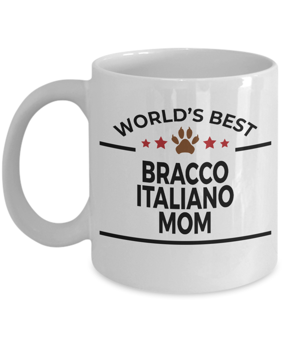 Bracco Italiano Dog Lover Gift World's Best Mom Birthday Mother's Day White Ceramic Coffee Mug