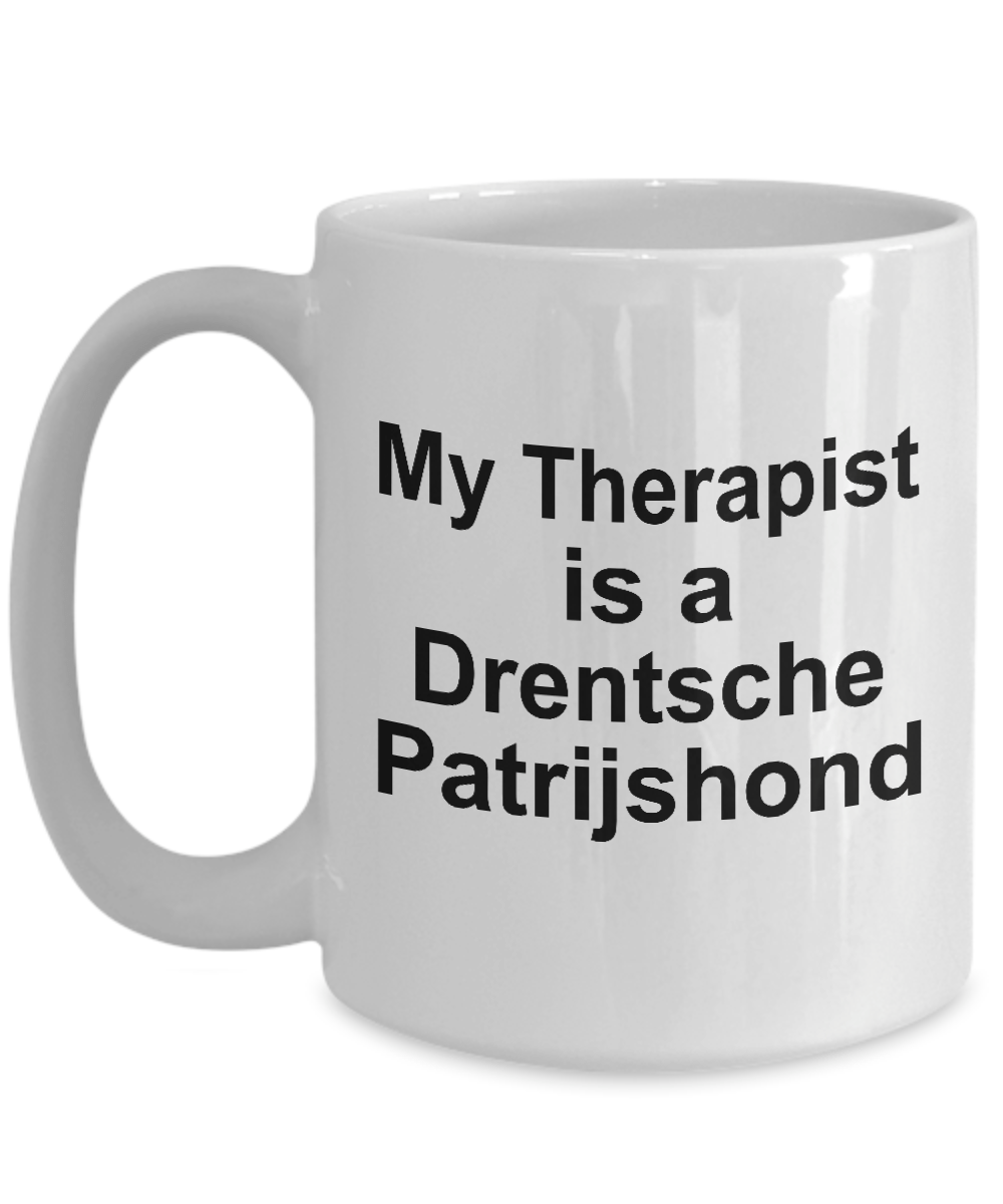 Drentsche Patrijshond Dog Owner Lover Funny Gift Therapist White Ceramic Coffee Mug