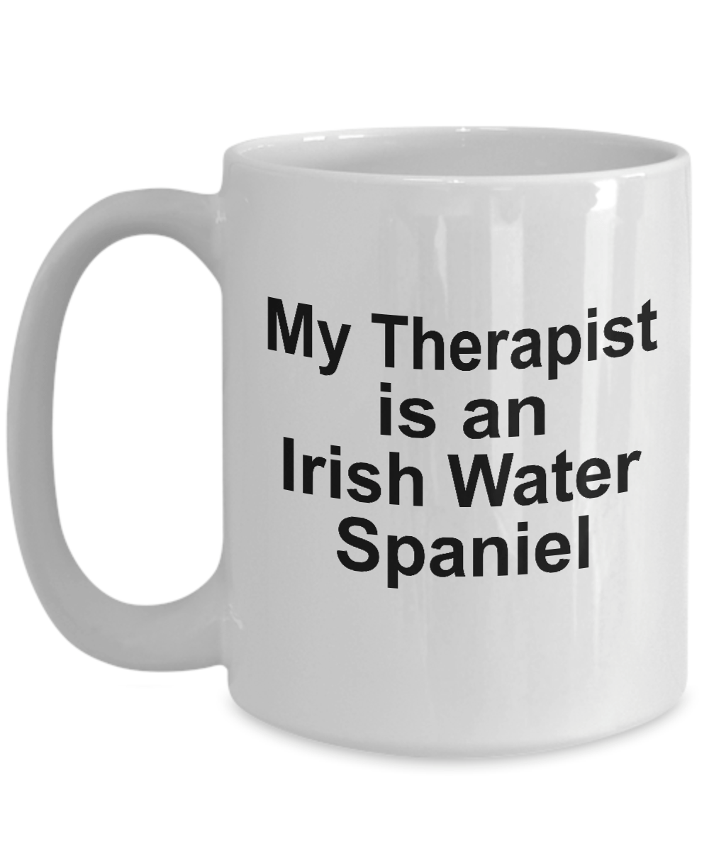 Irish Water Spaniel Dog Owner Lover Funny Gift Therapist White Ceramic Coffee Mug