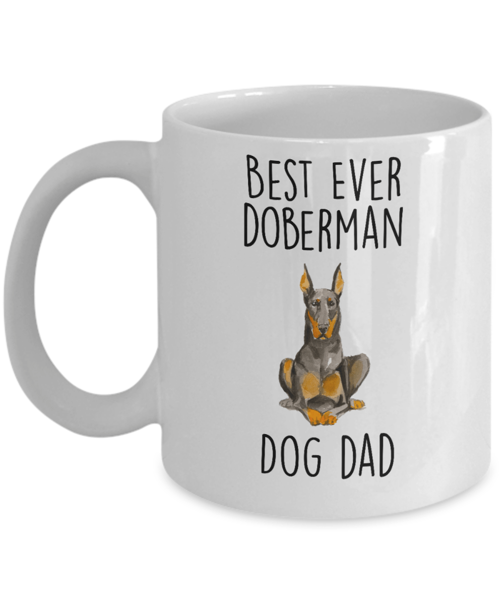 Best Ever Doberman Dog Dad Ceramic Coffee Mug