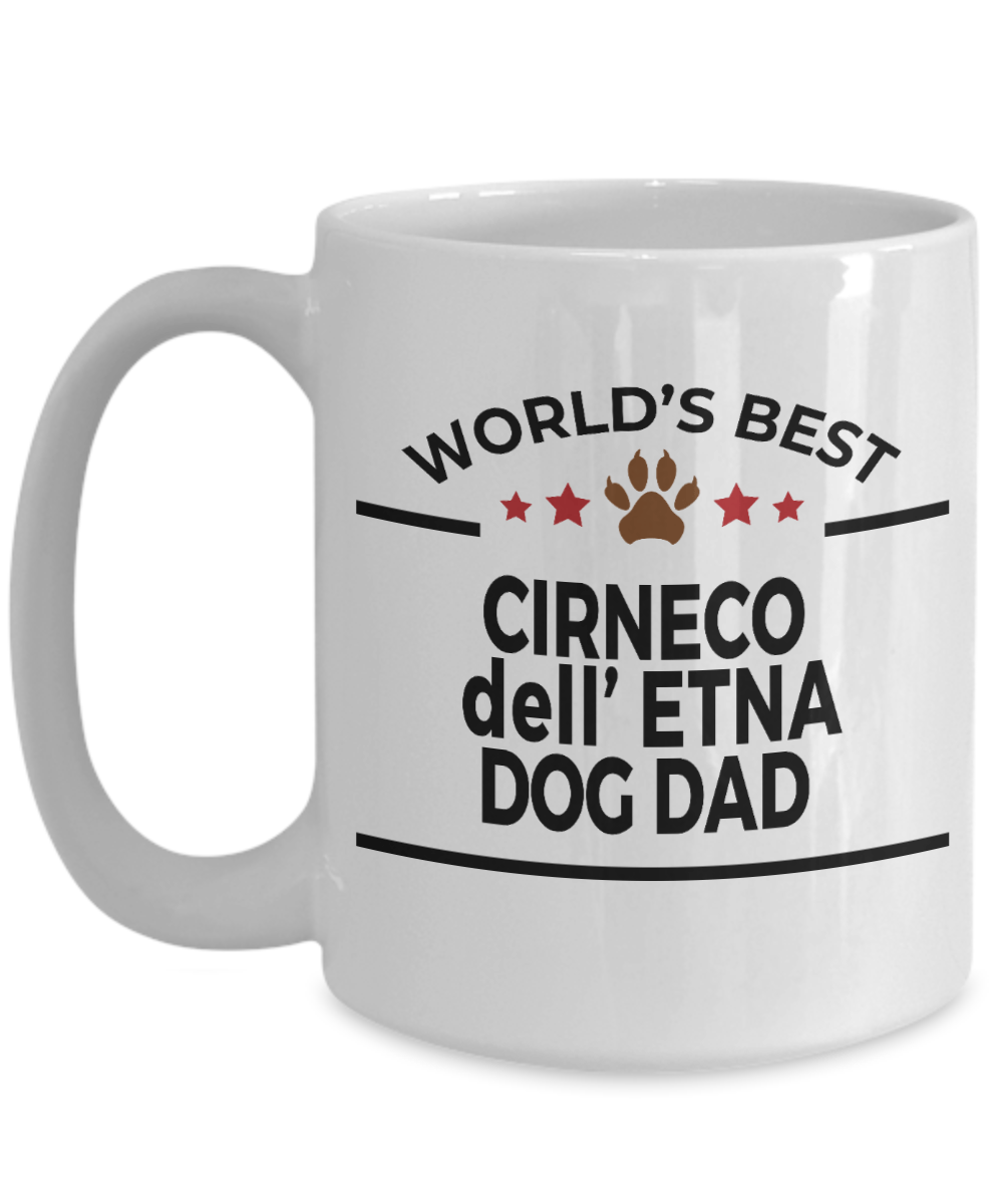Cirneco dell'Etna Dog Lover Gift World's Best Dad Birthday Father's Day White Ceramic Coffee Mug