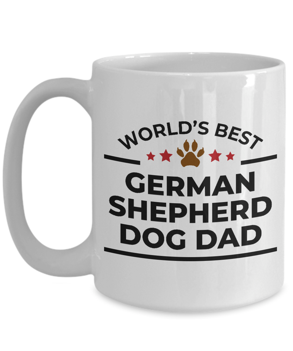 World's Best German Shepherd Dog Dad White Ceramic Mug