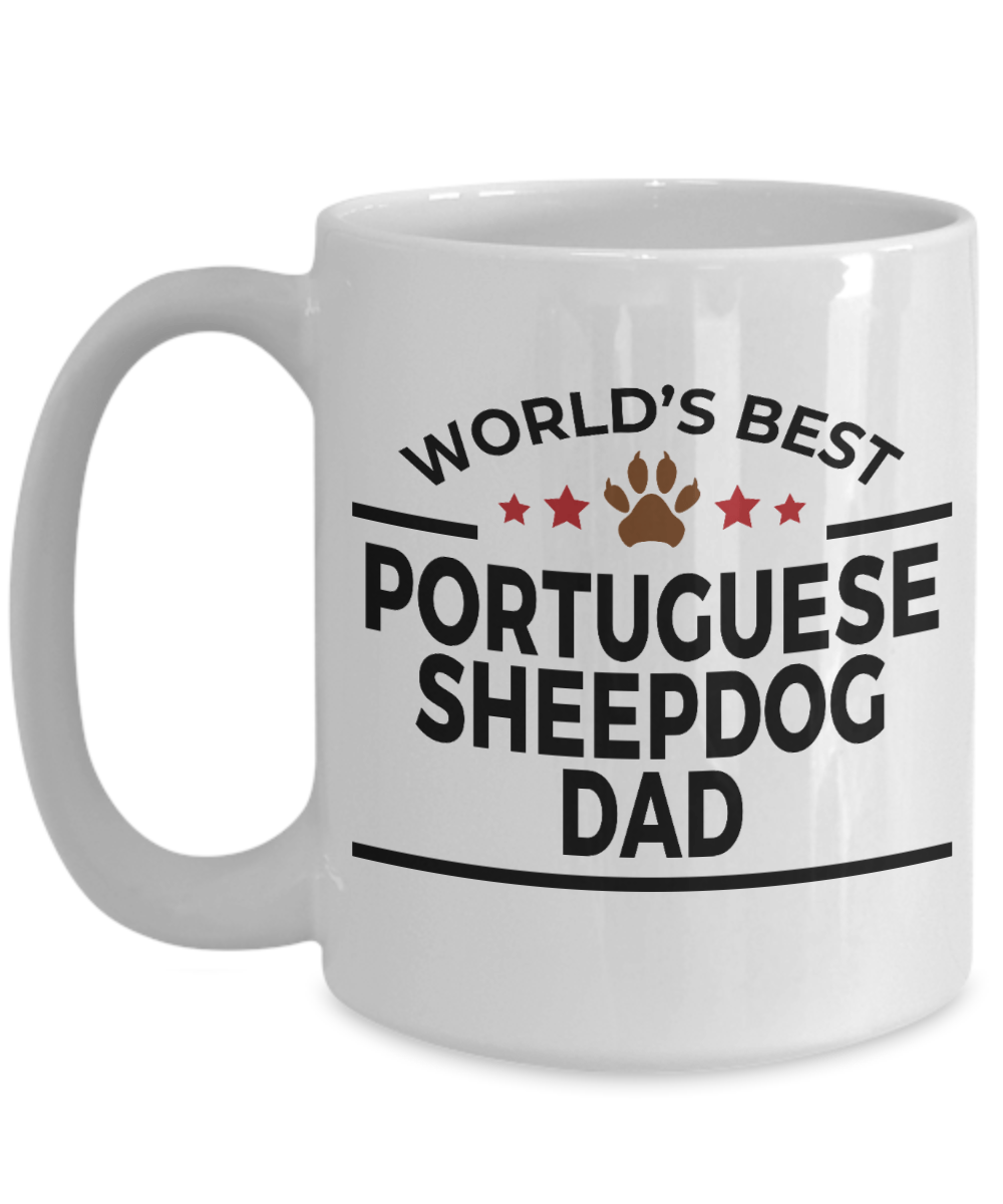 Portuguese Sheepdog Dog Lover Gift World's Best Dad Birthday Father's Day White Ceramic Coffee Mug