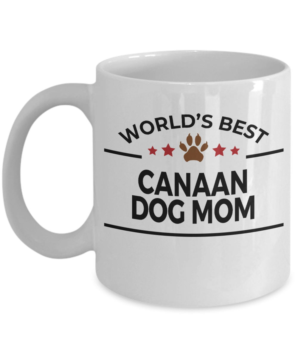 Canaan Dog Lover Gift World's Best Mom Birthday Mother's Day White Ceramic Coffee Mug