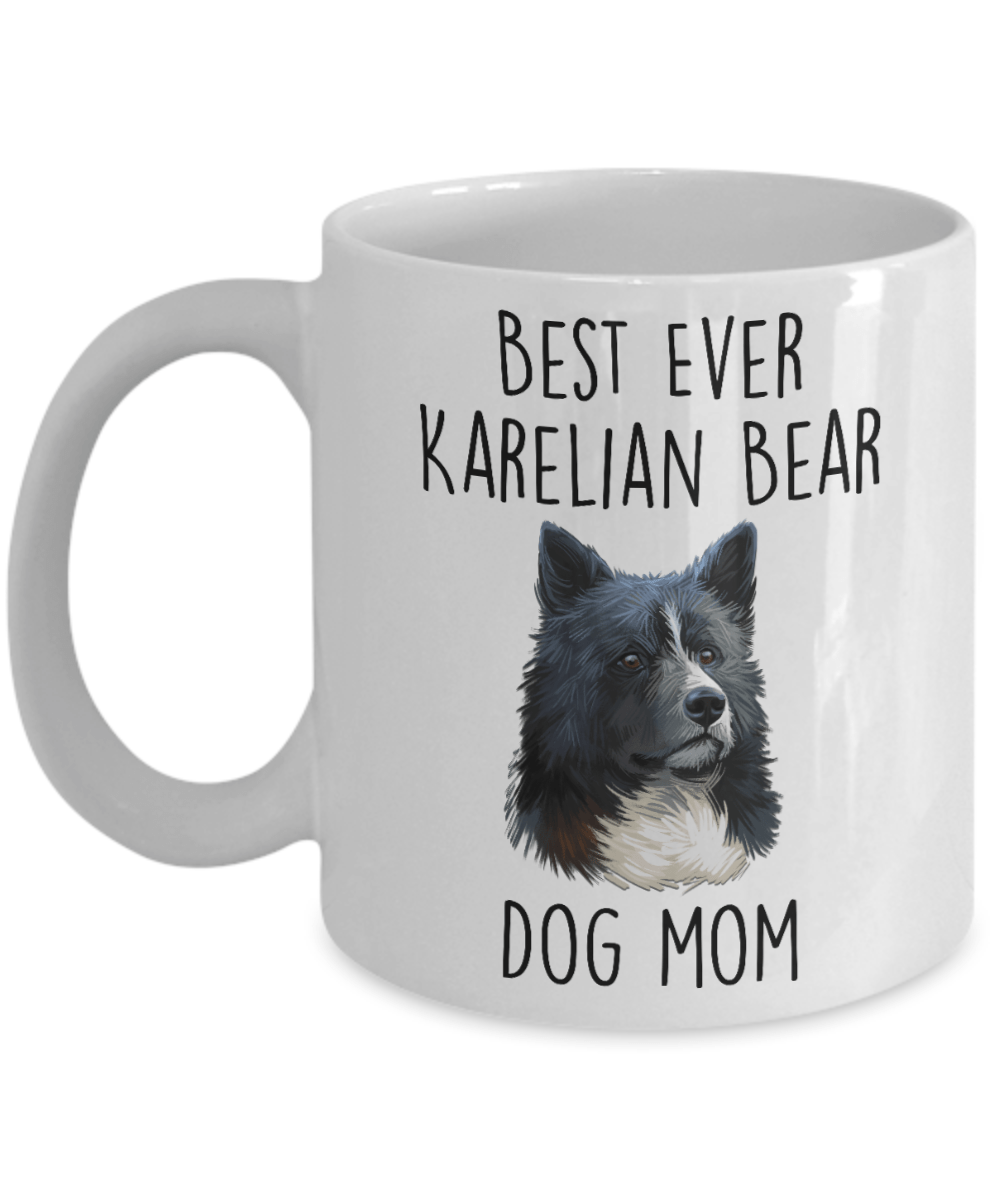 Best Ever Karelian Bear Dog Mom Custom Ceramic Coffee Mug