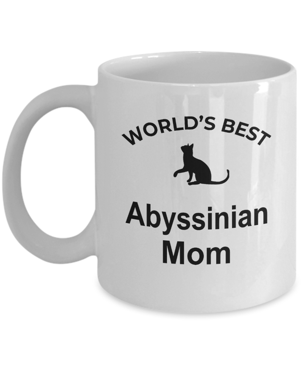 Abyssinian Cat Mom Ceramic Coffee Mug