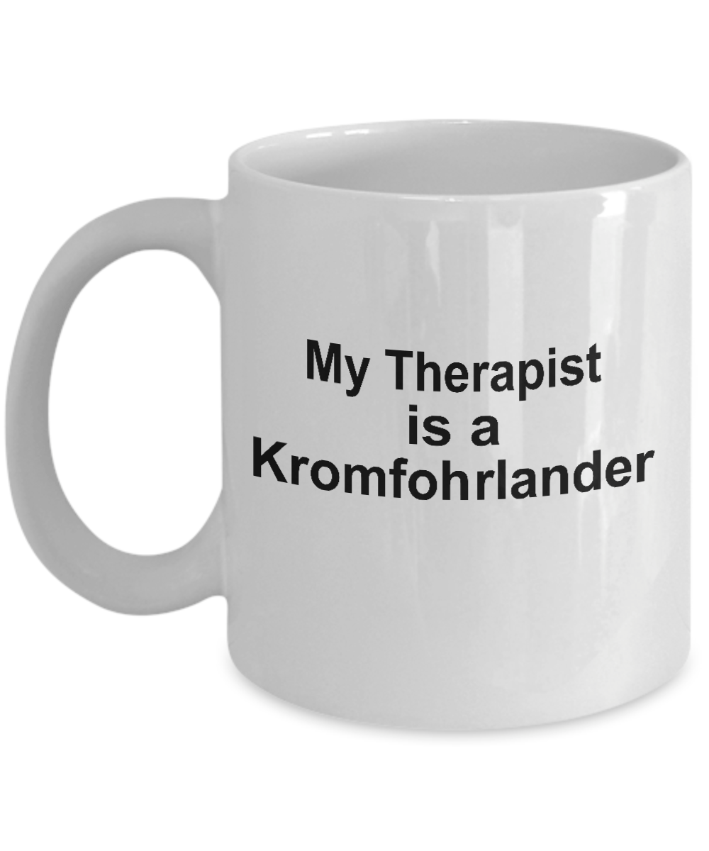 Kromfohrlander Dog Owner Lover Funny Gift Therapist White Ceramic Coffee Mug