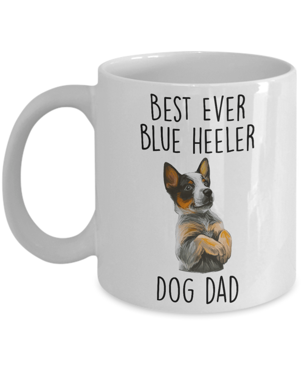 Best Ever Blue Heeler Dog Dad Ceramic Coffee Mug