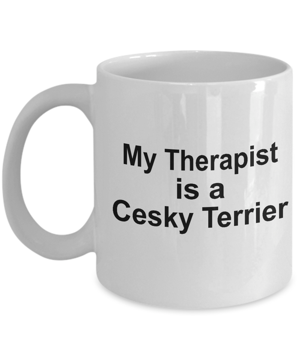 Cesky Dog Owner Lover Funny Gift Therapist White Ceramic Coffee Mug