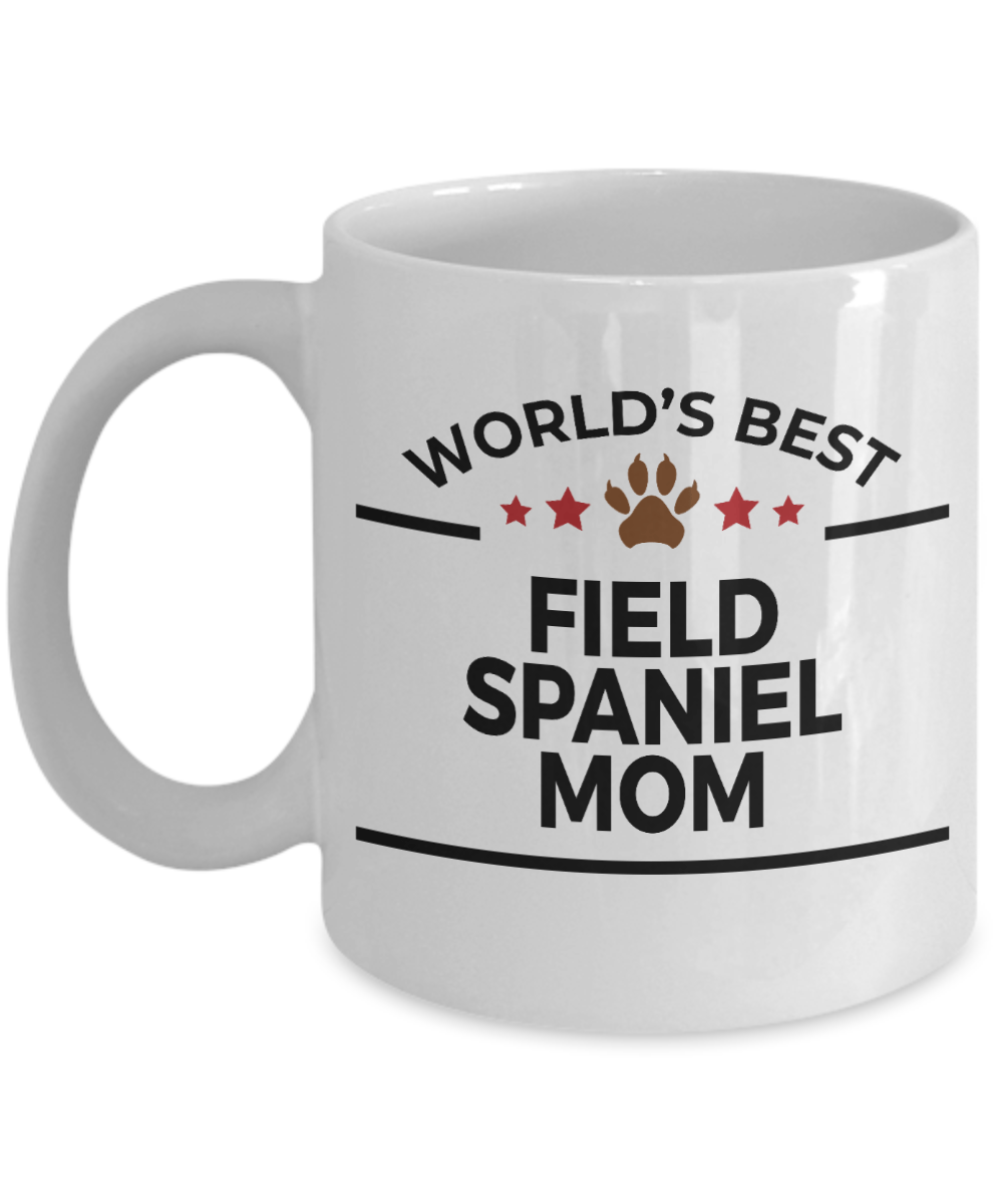 Field Spaniel Dog Lover Gift World's Best Mom Birthday Mother's Day White Ceramic Coffee Mug