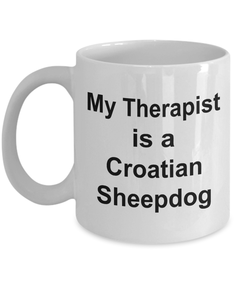 Croatian Sheepdog Dog Therapist Owner Lover Funny Gift White Ceramic Coffee Mug