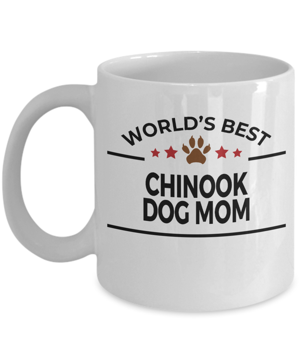 Chinook Dog Lover Gift World's Best Mom Birthday Mother's Day White Ceramic Coffee Mug