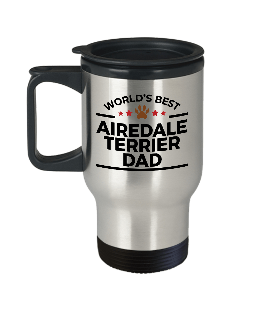 Airedale Terrier Dog Dad Travel Coffee Mug