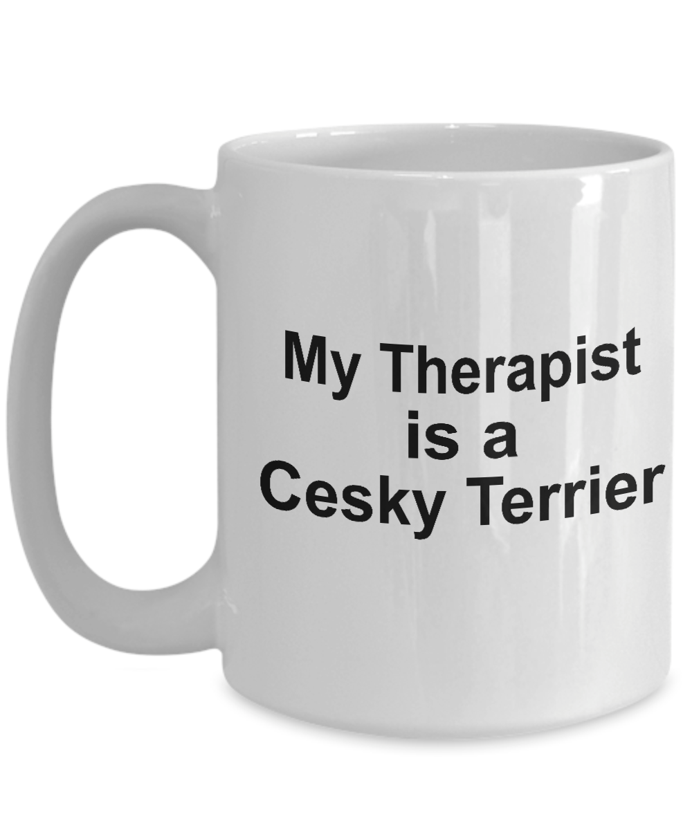Cesky Dog Owner Lover Funny Gift Therapist White Ceramic Coffee Mug
