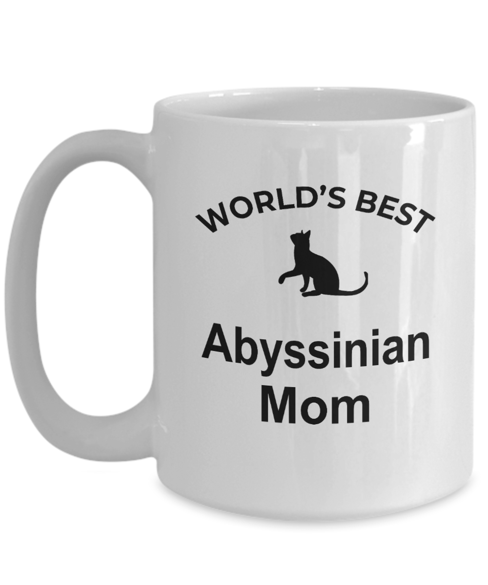 Abyssinian Cat Mom  Ceramic Coffee Mug