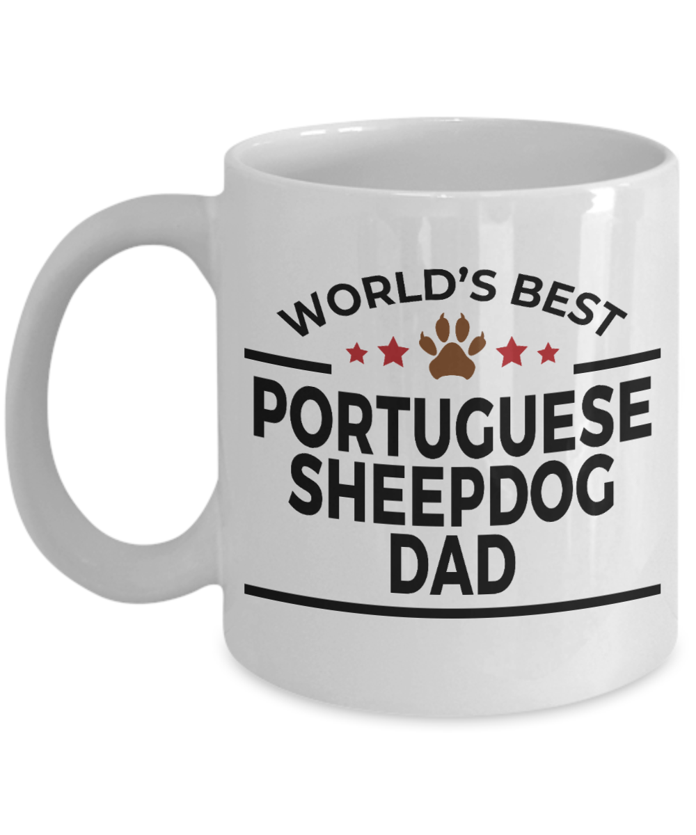 Portuguese Sheepdog Dog Lover Gift World's Best Dad Birthday Father's Day White Ceramic Coffee Mug