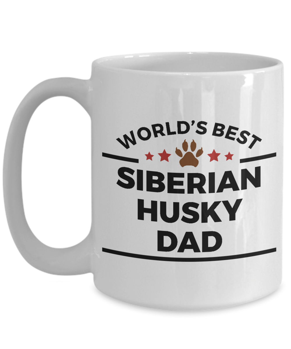 World's Best Siberian Husky Dad Ceramic Mug