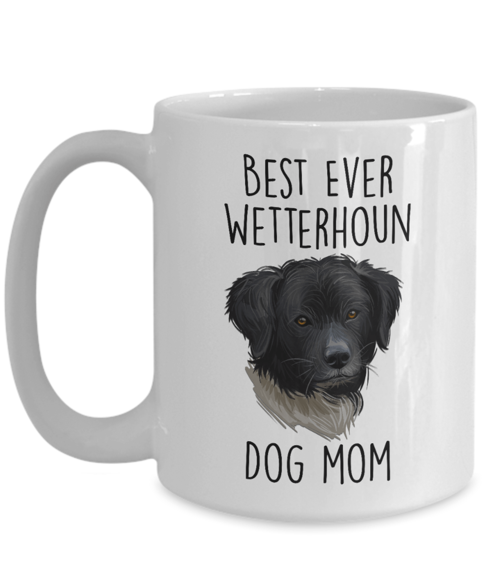 Best Ever Wetterhoun Dog Mom Custom Ceramic Coffee Mug