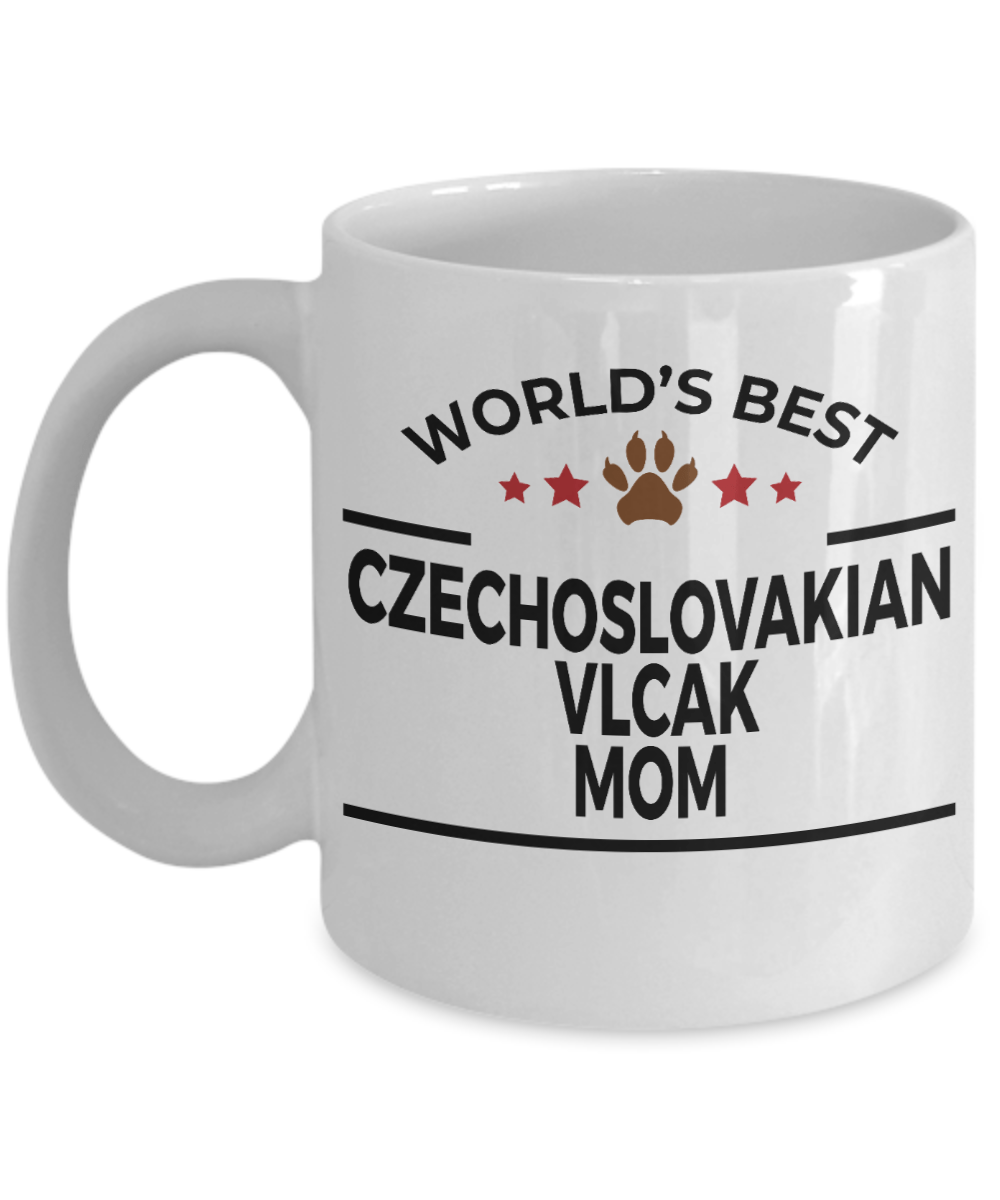 Czechoslovakian Vlcak Dog Lover Gift World's Best Mom Birthday Mother's Day White Ceramic Coffee Mug