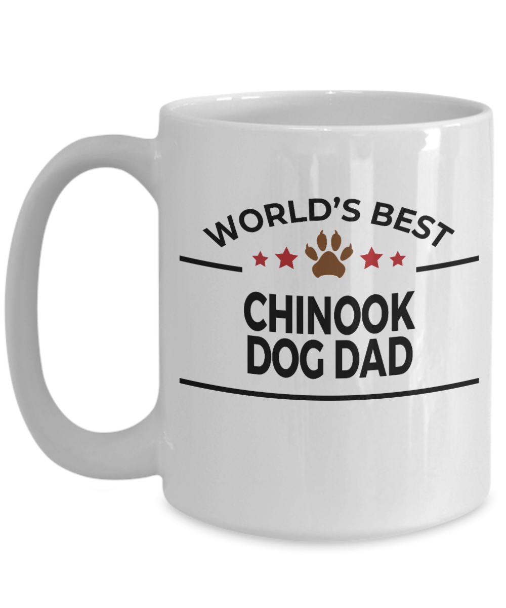 Chinook Dog Lover Gift World's Best Dad Birthday Father's Day White Ceramic Coffee Mug