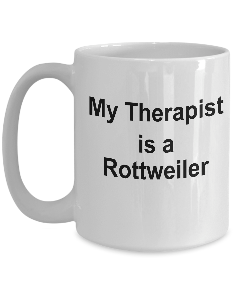 Rottweiler Dog Owner Lover Funny Gift Therapist White Ceramic Coffee Mug