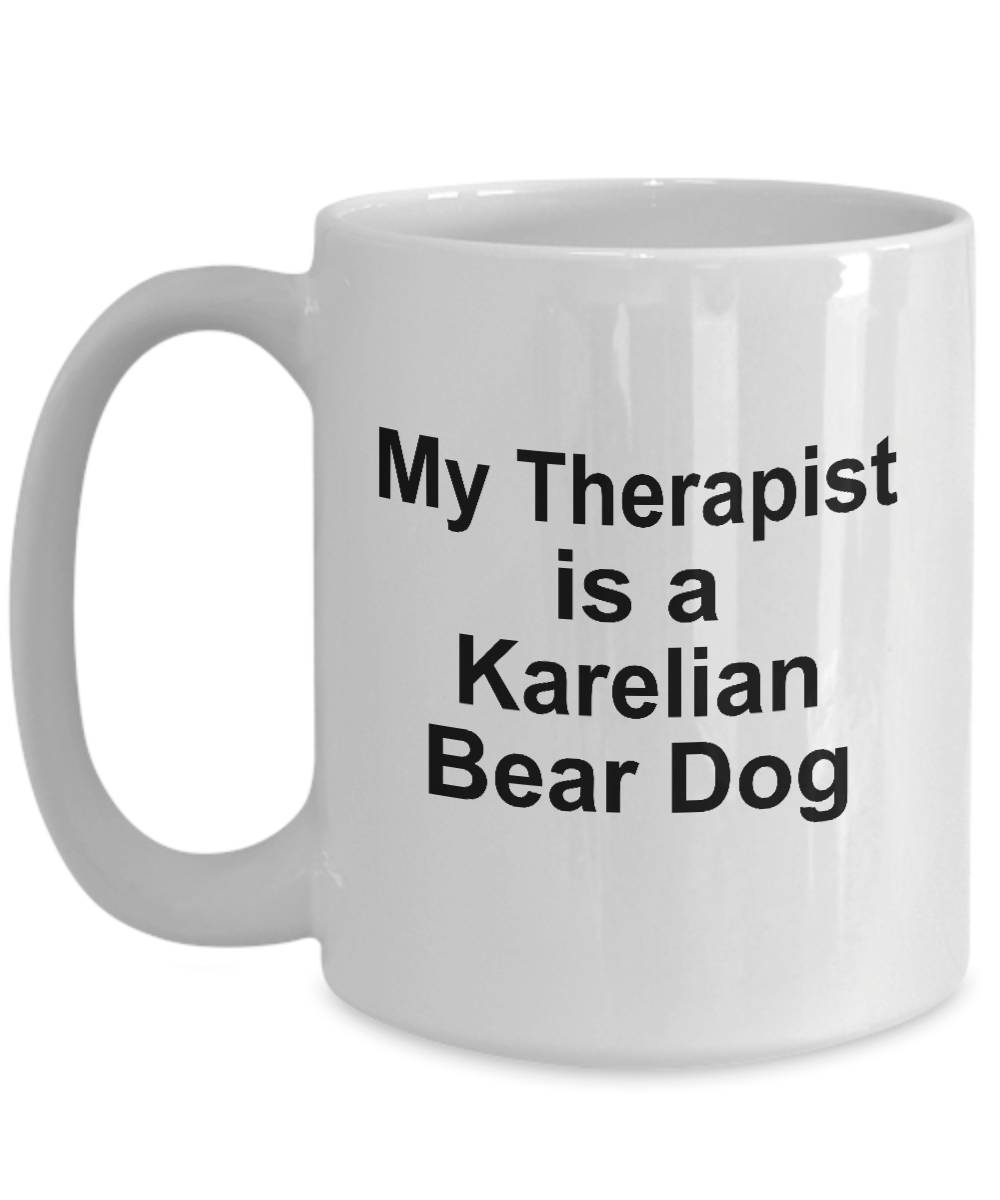 Karelian Bear Dog Owner Lover Funny Gift Therapist White Ceramic Coffee Mug