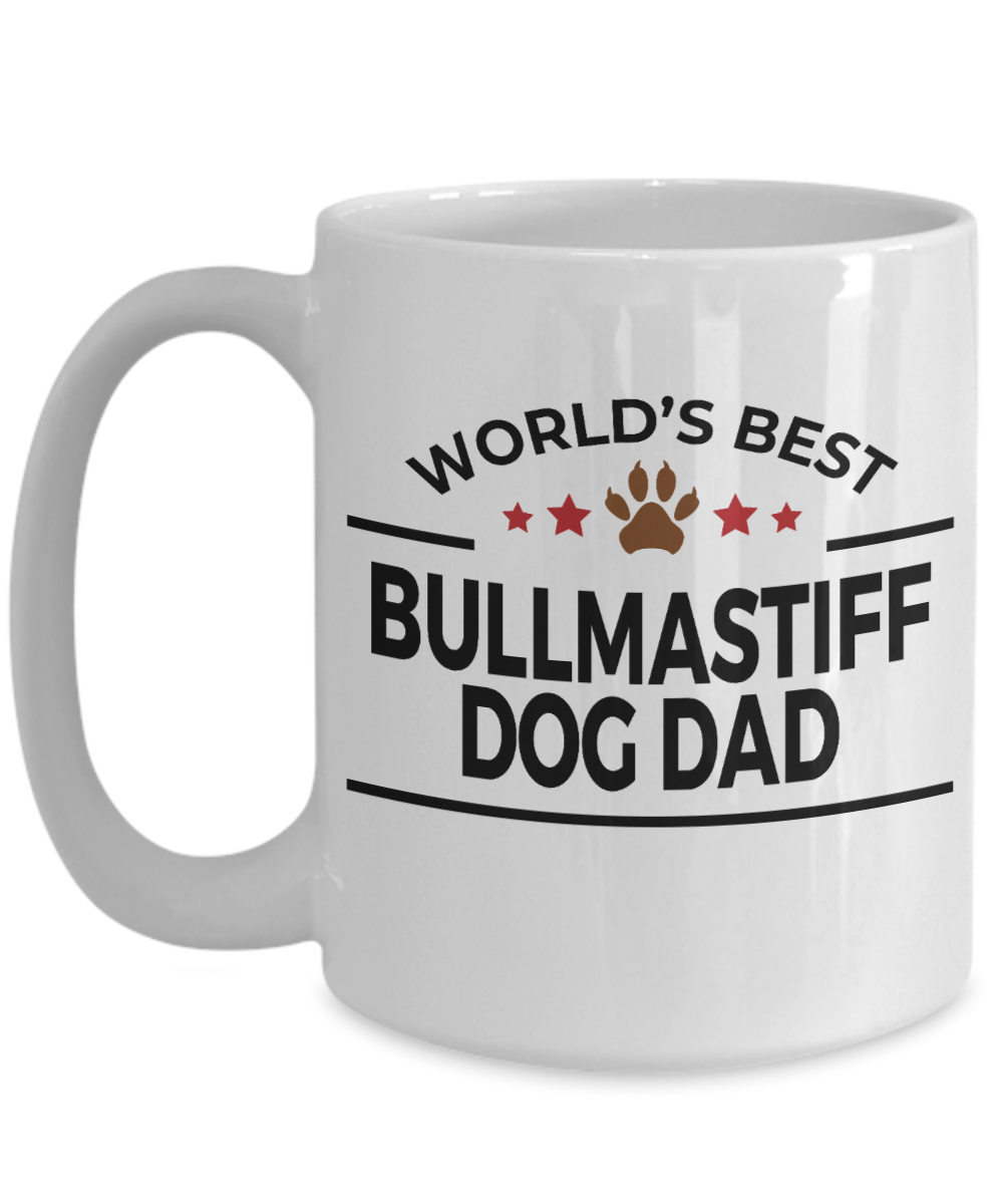 Bullmastiff Dog Lover Gift World's Best Dad Birthday Father's Day Ceramic Coffee Mug